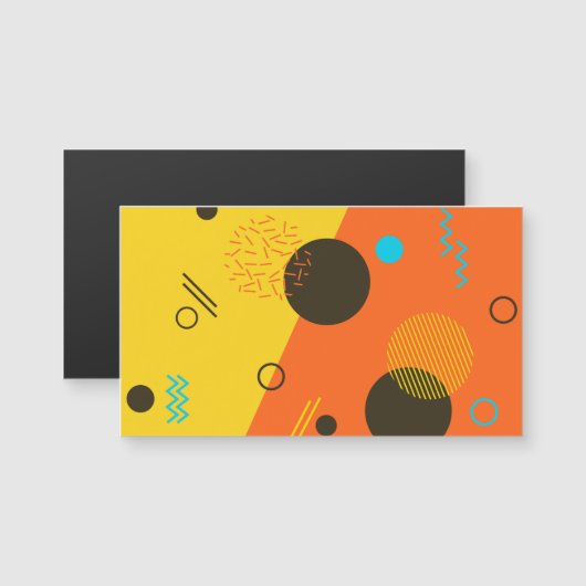 Cool, modern, trendy, urban Memphis illustration (Front/Back)