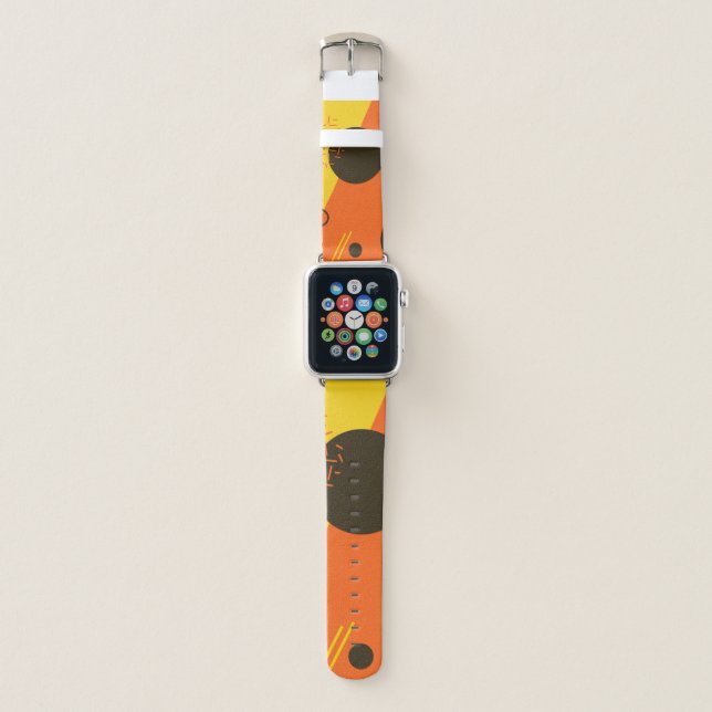 Cool, modern, trendy, urban Memphis illustration Apple Watch Band (Front)