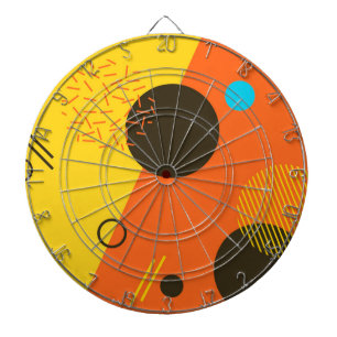 Cool, modern, trendy, urban Memphis illustration Dart Board