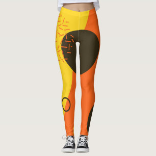Cool, modern, trendy, urban Memphis illustration Leggings