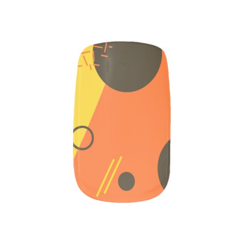 Cool modern trendy urban Memphis illustration Minx Nail Art