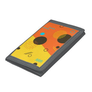 Cool, modern, trendy, urban Memphis illustration Trifold Wallet