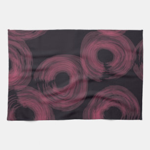 Cool, modern, trendy watercolor brush illustration kitchen towel