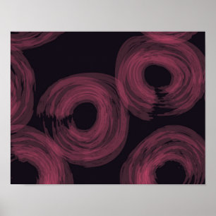 Cool, modern, trendy watercolor brush illustration poster