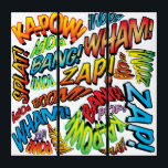 Cool Modern Typographic Comic Book Pop Art<br><div class="desc">A fun,  cool and trendy retro comic book pop art design that puts the wham,  zap,  pow into any superhero's day. Designed by Thisisnotme©</div>