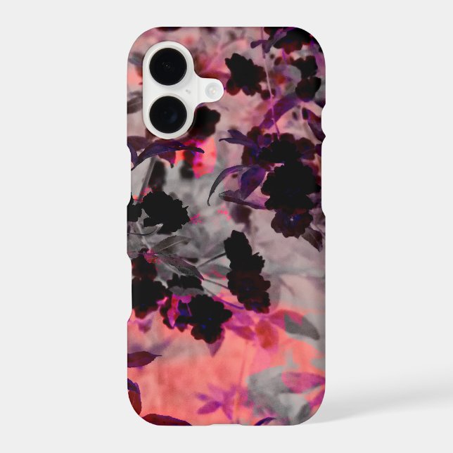 Cool modern unique floral flower pattern design iphone case (Back)