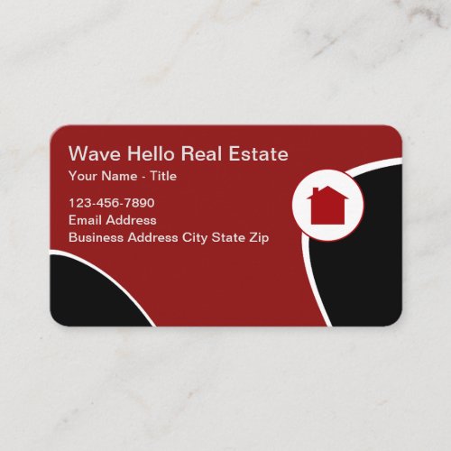 Cool Modern Unique Real Estate Business Cards