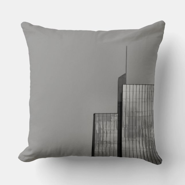 Cool, modern, urban architecture photo throw pillow (Front)