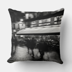 Cool, modern, urban blurry Paris Throw Pillow