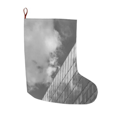 Cool modern urban nature and architecture large christmas stocking