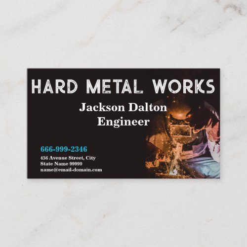 Cool Modern Welding Service Business Card
