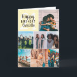 Cool Modern Yellow Photos Celebrated grid 21 Years Card<br><div class="desc">Cool modern yellow photos collage grid 21 birthday,  add 8 of your friends favorite photo with a modern and cool elegant script font typography. Add your message inside.</div>