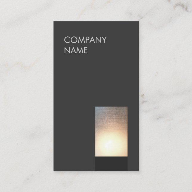 Cool Modern Zen Glow Minimalist Black Business Card (Front)