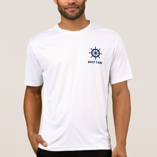 Cool moist wicking boating t shirt for sailor crew
