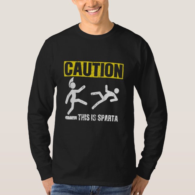 Cool Molon Labe Spartacus Fighter Motivation Sayin T-Shirt (Front)