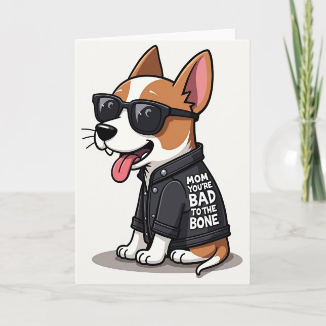 Cool Mom Attitude Illustration Card (Front)