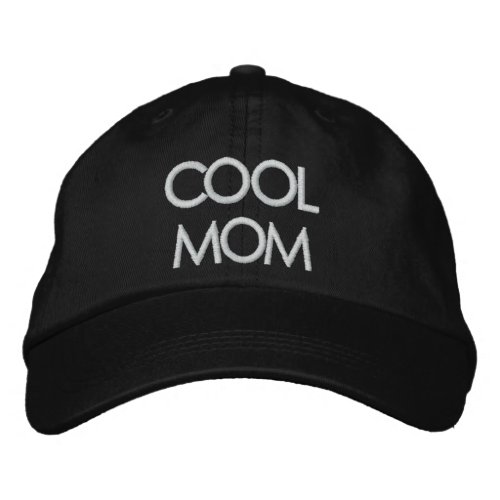 Cool Mom black white personalized custom modern  Embroidered Baseball Cap