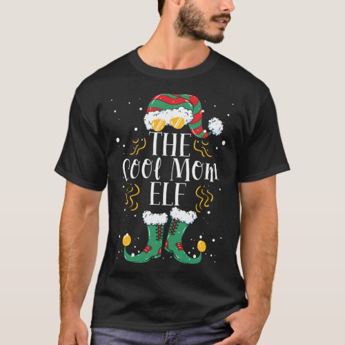 Cool Mom Elf Matching Family Christmas Pajama T_Shirt