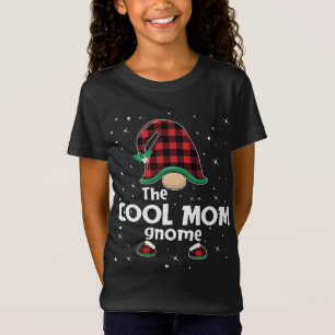 Cool Mom Gnome Buffalo Plaid Matching Christmas Gi T-Shirt