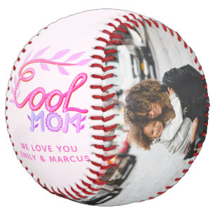 Cool Mom Hand Lettering Mother Keepsake Photo Softball
