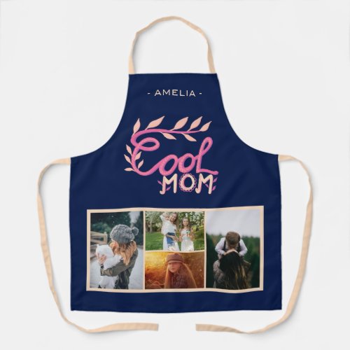 Cool Mom Hand Lettering Mothers Day 4 Photo Apron