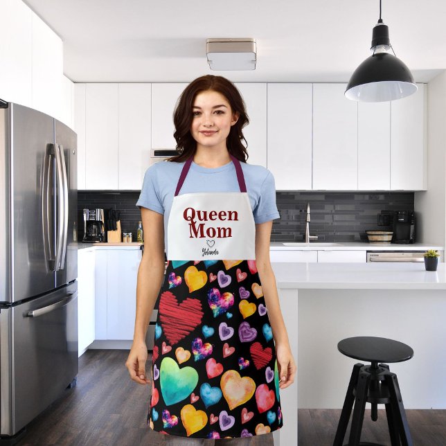 Cool Mom Hearts  Apron (Creator Uploaded)