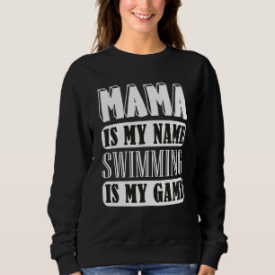 Cool Mom Swimmer Mother's Day  Swimming Sweatshirt