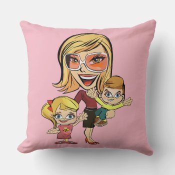 Cool Mom Throw Pillow by HappyGabby at Zazzle