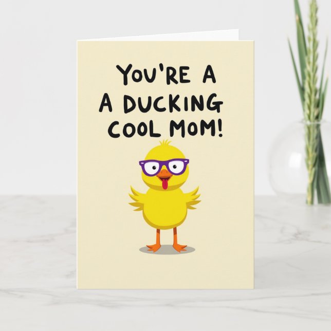 Cool Mom Yellow Bird Art Card (Front)