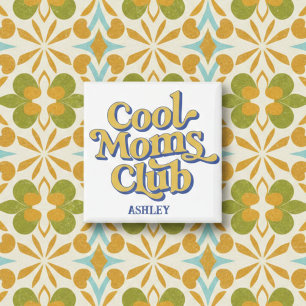 Cool Moms Club Confident Mom Quote Retro Style Magnet