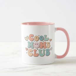 Cool Mom&#39;s Club Retro Pink Gift for Mom Coffee Mug