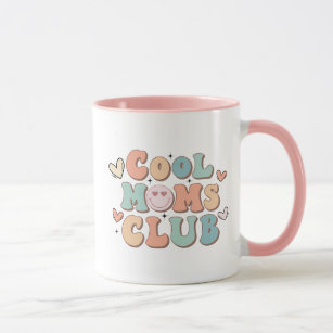Cool Mom's Club Retro Pink Gift for Mom Coffee Mug