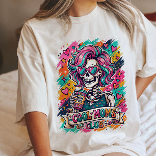 Cool Moms Club Skeleton With Mom Fuel Colorful Tri-Blend Shirt