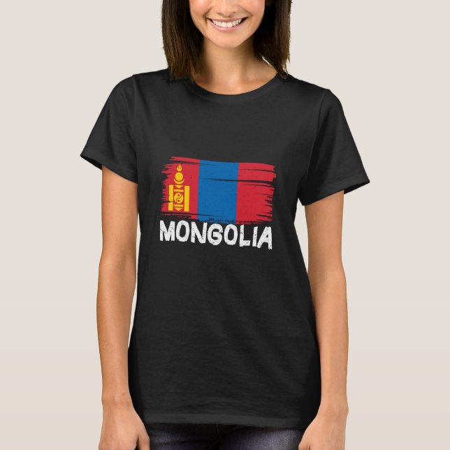 Cool Mongolia Flag T-Shirt (Front)