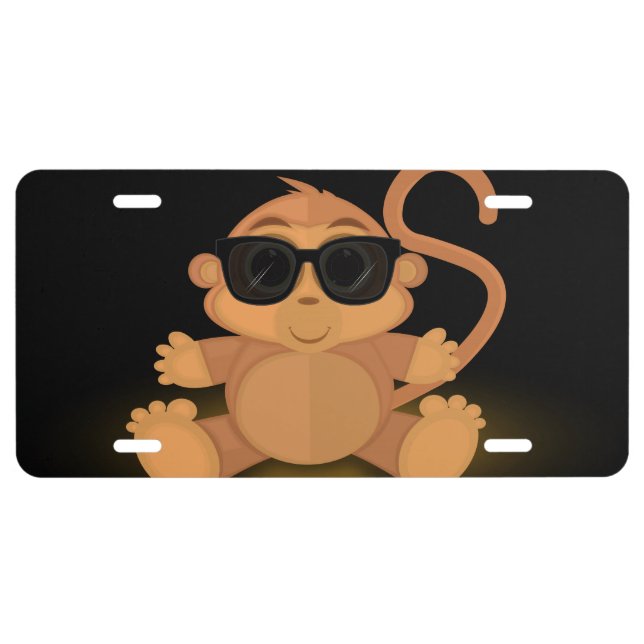 Cool Monkey License Plate (Front)
