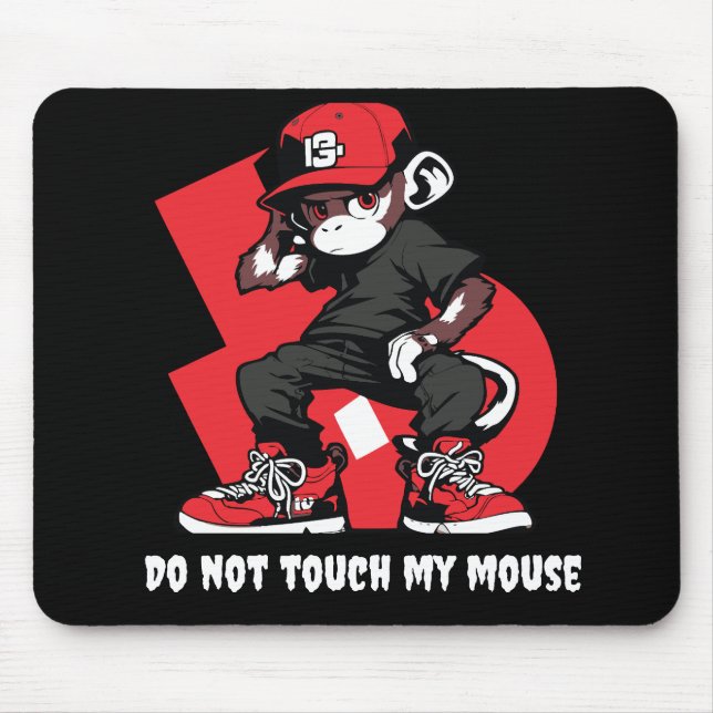 cool monkey mouse pad  (Front)