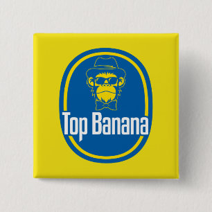 Cool Monkey Top Banana Button