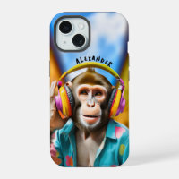 Cool Monkey with Headphones
