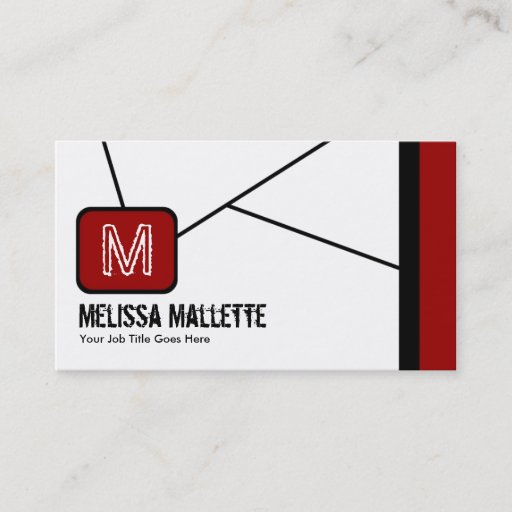Customizable Cool Monogram Business Cards