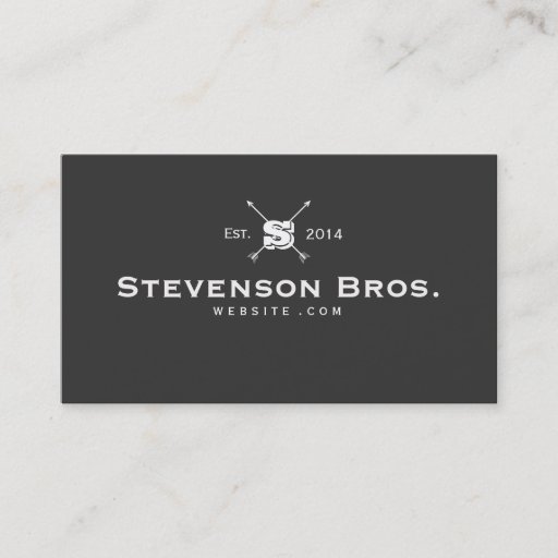 Customizable Cool Monogram Classic Vintage Black Entrepreneur Business Card