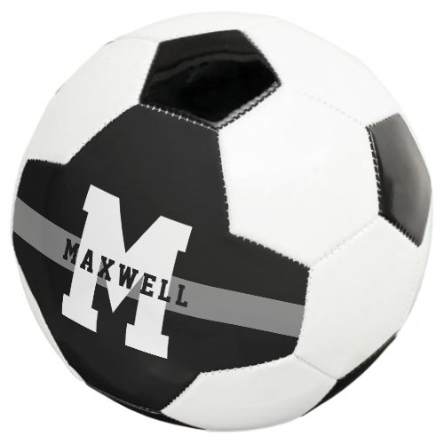 Cool Monogram Custom Name Classic Sports Soccer Ball