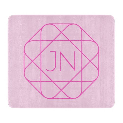 Cool Monogram Hip Logo Style  Pink  Magenta Cutting Board