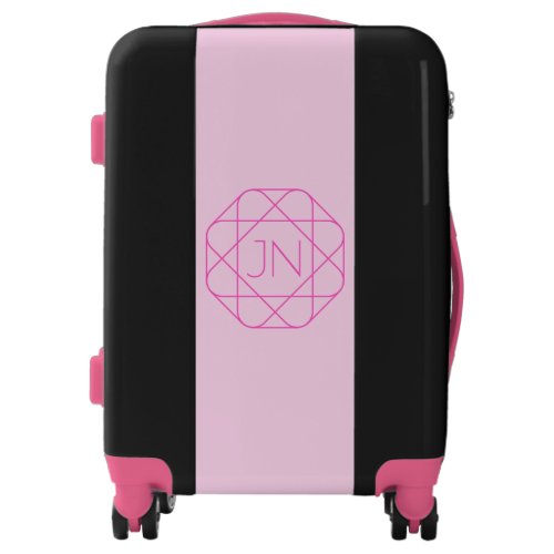 Cool Monogram Hip Logo Style  Pink  Magenta Luggage