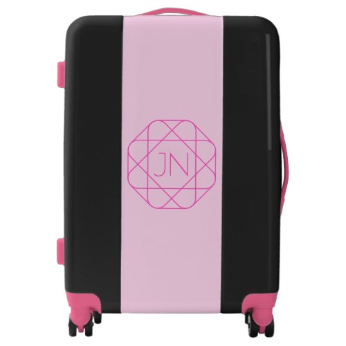 Cool Monogram Hip Logo Style  Pink  Magenta Luggage