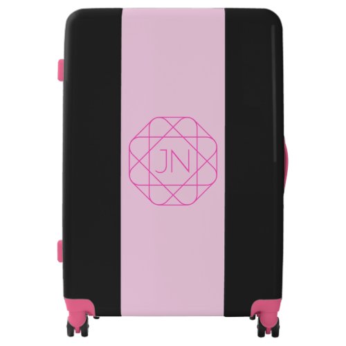 Cool Monogram Hip Logo Style  Pink  Magenta Luggage