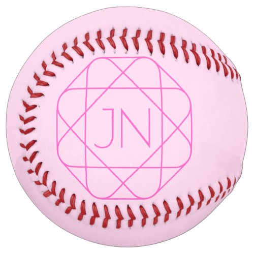 Cool Monogram Hip Logo Style  Pink  Magenta Softball