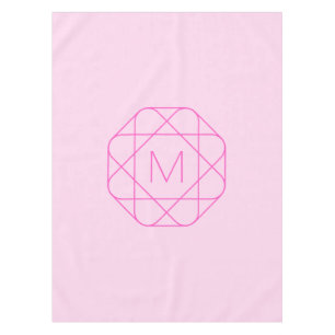 Cool Monogram, Hip Logo Style Pink & Magenta Tablecloth