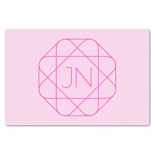 Cool Monogram Hip Logo Style  Pink  Magenta Tissue Paper