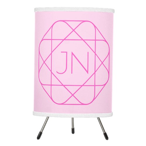 Cool Monogram Hip Logo Style  Pink  Magenta Tripod Lamp