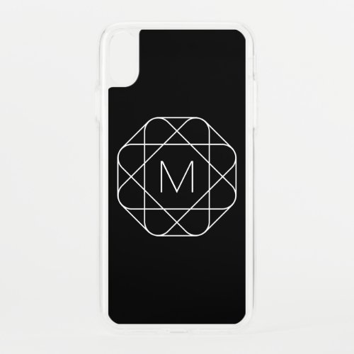 Cool Monogram Hip Logo Style Vibe  Black  White iPhone XS Max Case